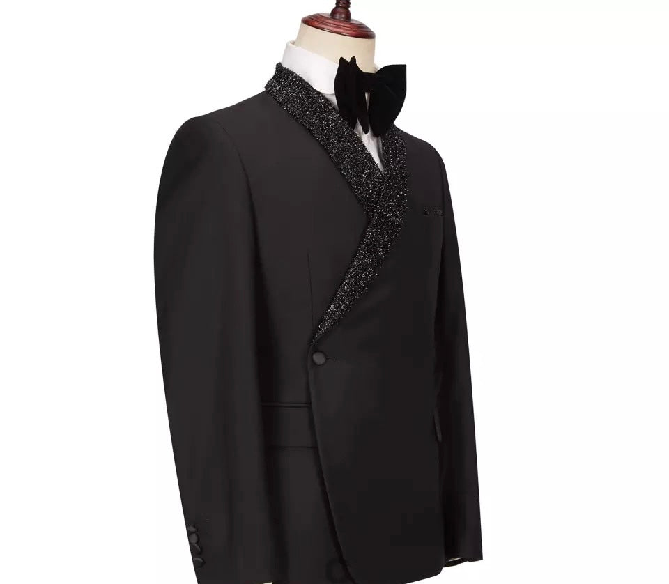 Men’s Black Tailor-Made 2Pc Tuxedo
