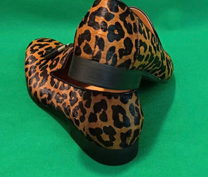 Men’s Tassel Leopard Loafers