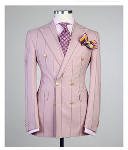 Men’s Peach DOUBLE BREASTED SUIT