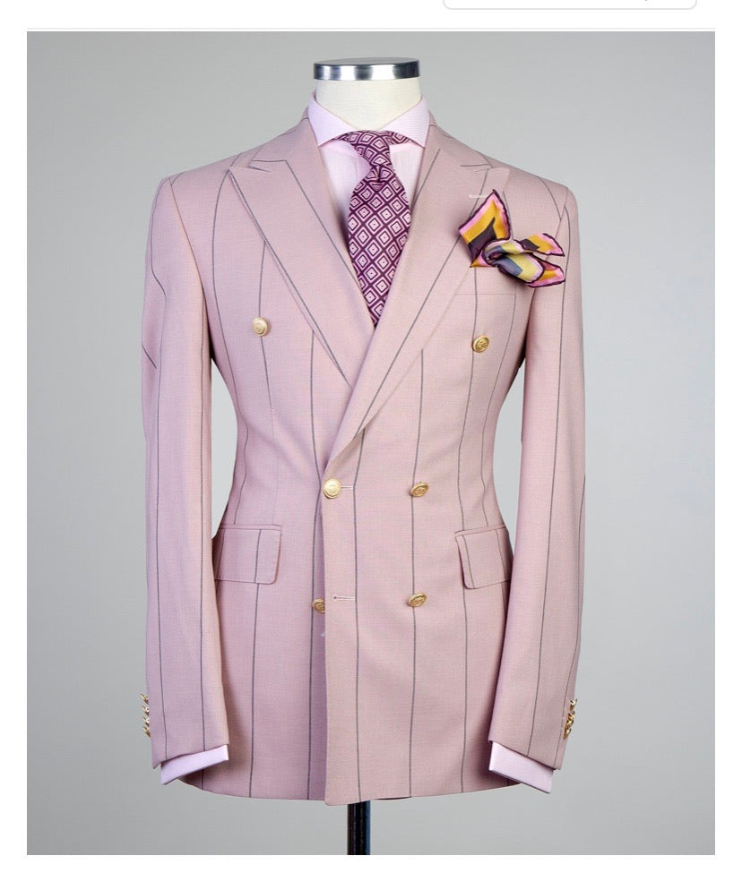 Men’s Peach DOUBLE BREASTED SUIT
