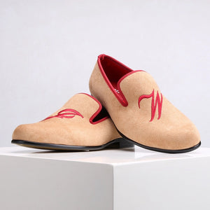 Men custom personal letters embroidered Loafers