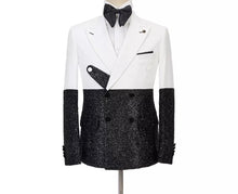 Men’s White Black DOUBLE BREASTED SUIT