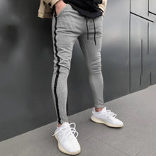 Men’s Gray Urban Striped Trousers Pants