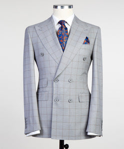 Men’s Gray double breasted 2 Piece suit