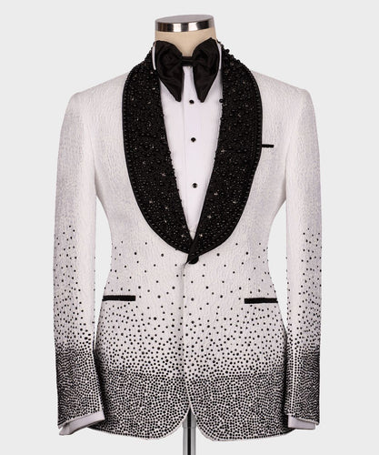 Men’s White Black Tuxedo