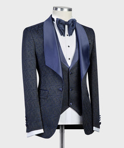 Men’s Navy Blue Tuxedo + Pants