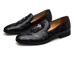 Men Black Leather Loafers