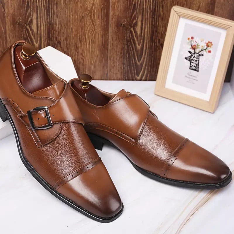 Men’s Brown leather monk Loafers