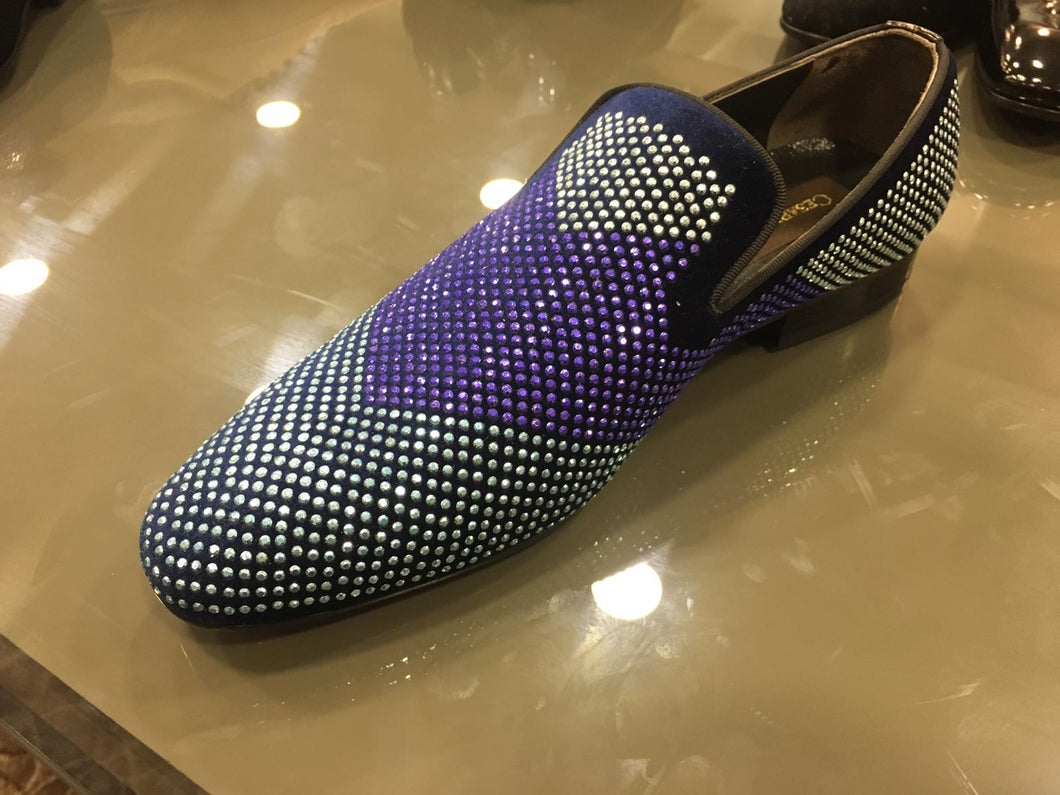 Men’s Gray Purple Loafers