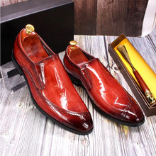 Men’s Genuine Red Leather Loafers