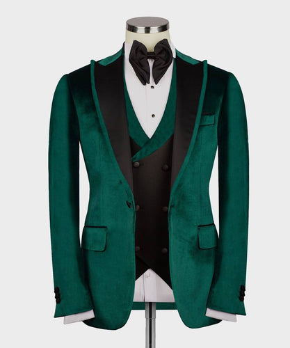 Men's Velvet Green 3Pc TUXEDO