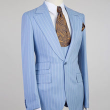 Men’s Sky Blue Suit + Vest + Pants