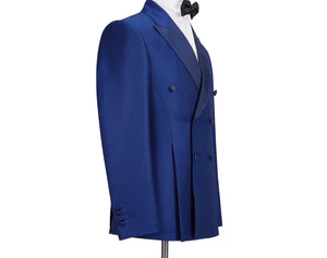 Men’s 2 Piece Slim Fit blue double breasted Suit