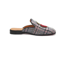 Men’s Embroidered Gray Loafers