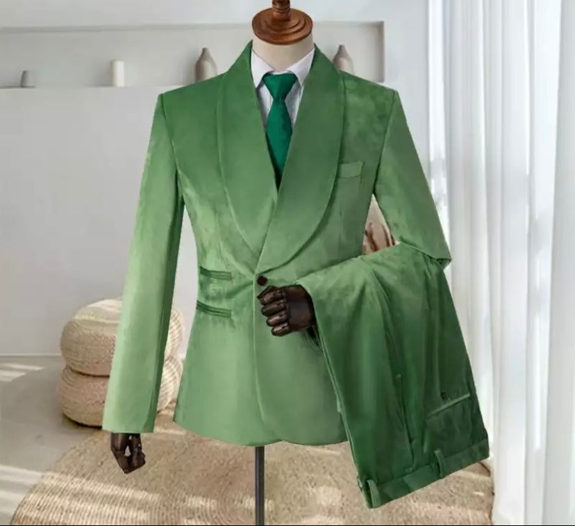 Men’s Lime Green Tuxedos Suit + Pants