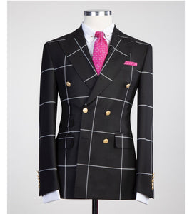 Men’s DOUBLE BREASTED Black SUIT