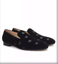 Men’s Star print Velvet loafers