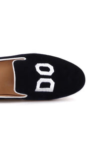 Men Initial Embroidery Loafers