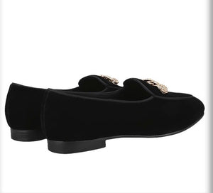 Men's black Luxury Velvet Loafers
