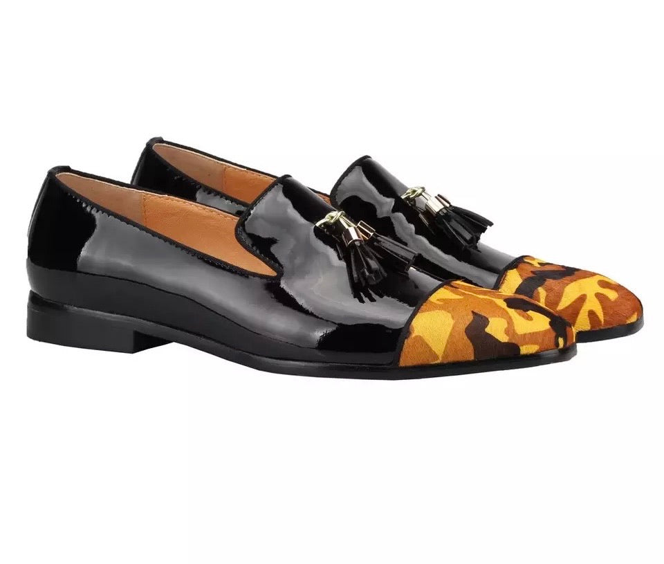 Men’s leather Camouflage Loafers