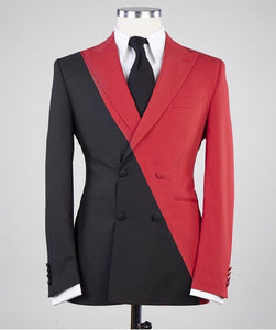 Men’s Black Red 2 Piece Suit