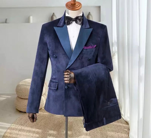 Men’s Navy Blue Tuxedos Suit + Pants