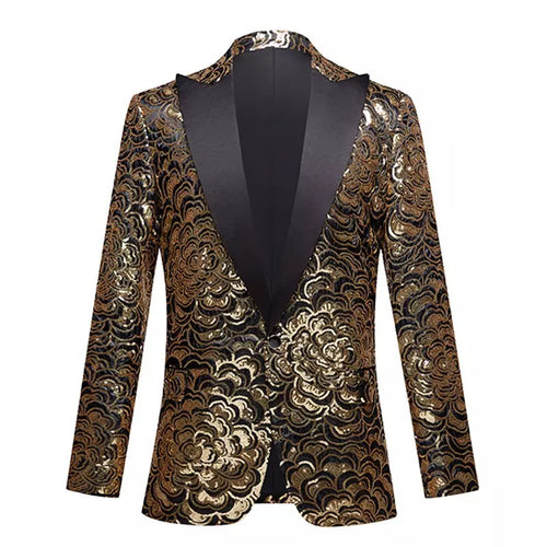 Men Gold Rose Jacket