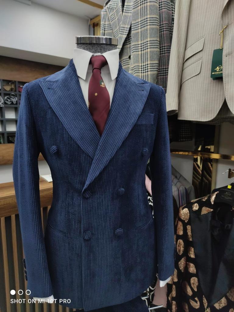 Men’s 2-piece Double Breasted Blue Suit