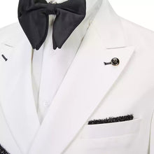 Men’s White Black DOUBLE BREASTED SUIT