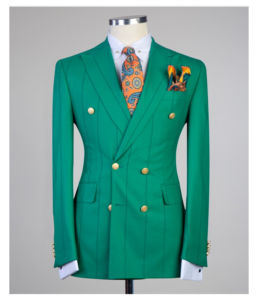 Men’s Green DOUBLE BREASTED SUIT