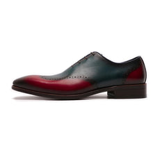 Men’s Wingtip Green Red Oxford Shoes