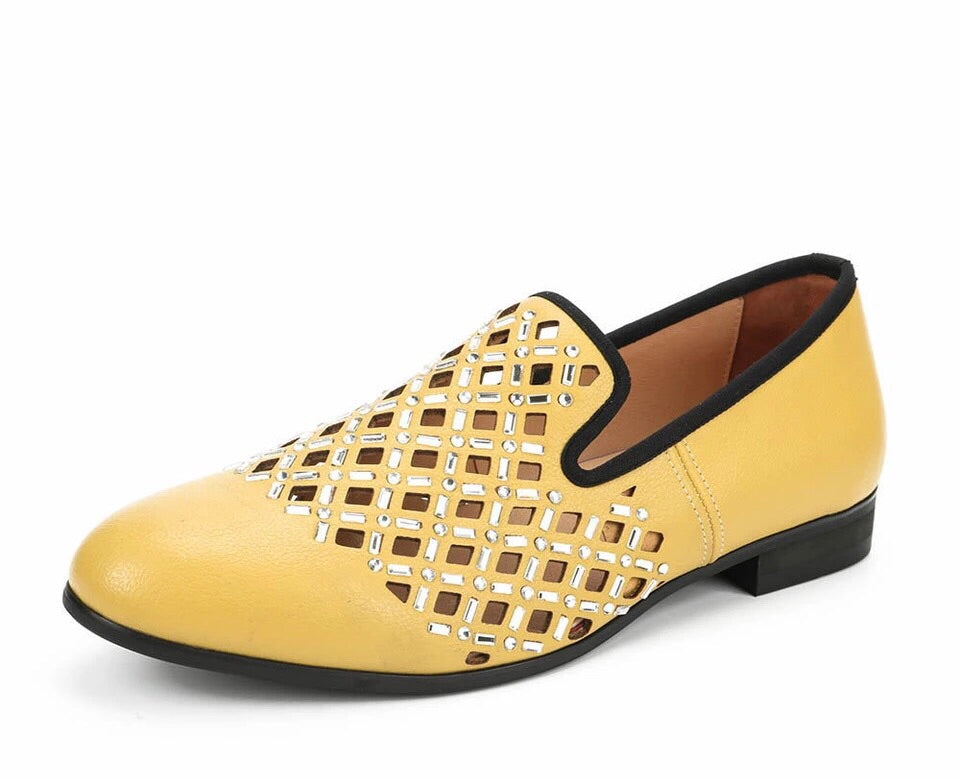 Men's Casual Yellow Dress Loafers