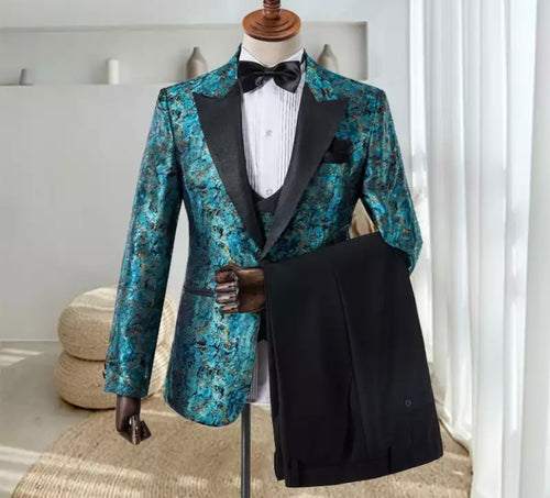 Men’s Green black Tuxedos Suit + Pants