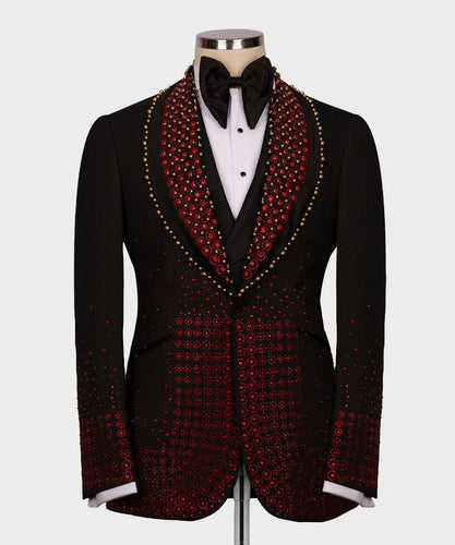 Men’s Red Black Tuxedo