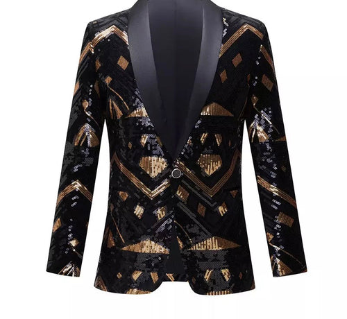 Men Black-Gold Jacket