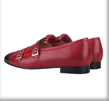 Men’s Red Leather Handcraft Loafers