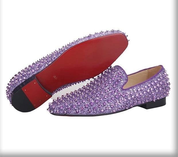 Men's Purple Spikes loafers –