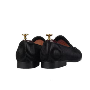 Men’s metal chain black Loafers