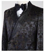 Men’s Black Gold Tuxedo 2pc Suit