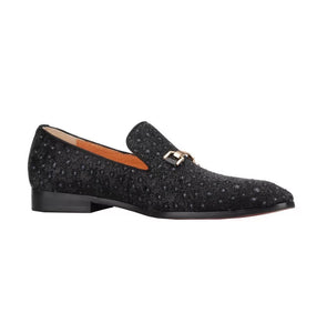 Men’s Buckle Dot Leather Loafers