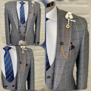 Men’s Gray Business 3 Piece Suit