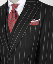 Men’s Stripe Black 3pc Suit