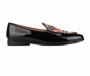 Men Canvas Print Loafers