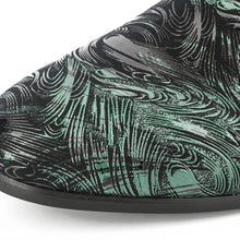 Men Green fabric print Loafers