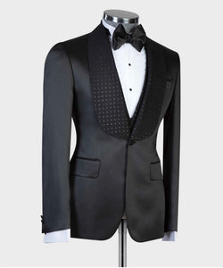 Men’s 3Pc Black Shinning Tuxedo