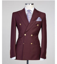 Men’s Burgundy DOUBLE BREASTED SUIT