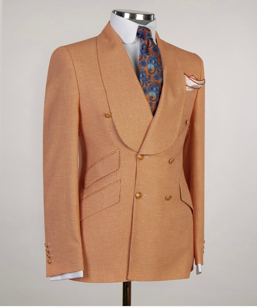Men's Orange double breasted suit
