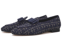 Men’s knitted fabric bowtie Loafers
