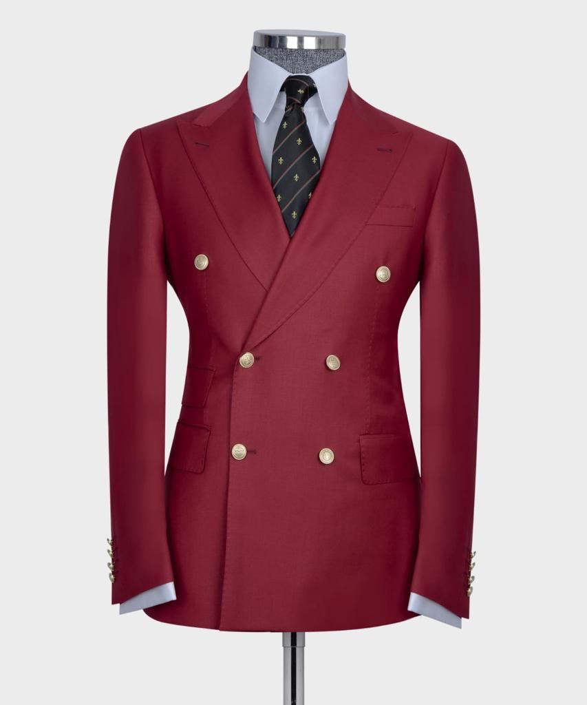 Men’s Red Double breasted Suit