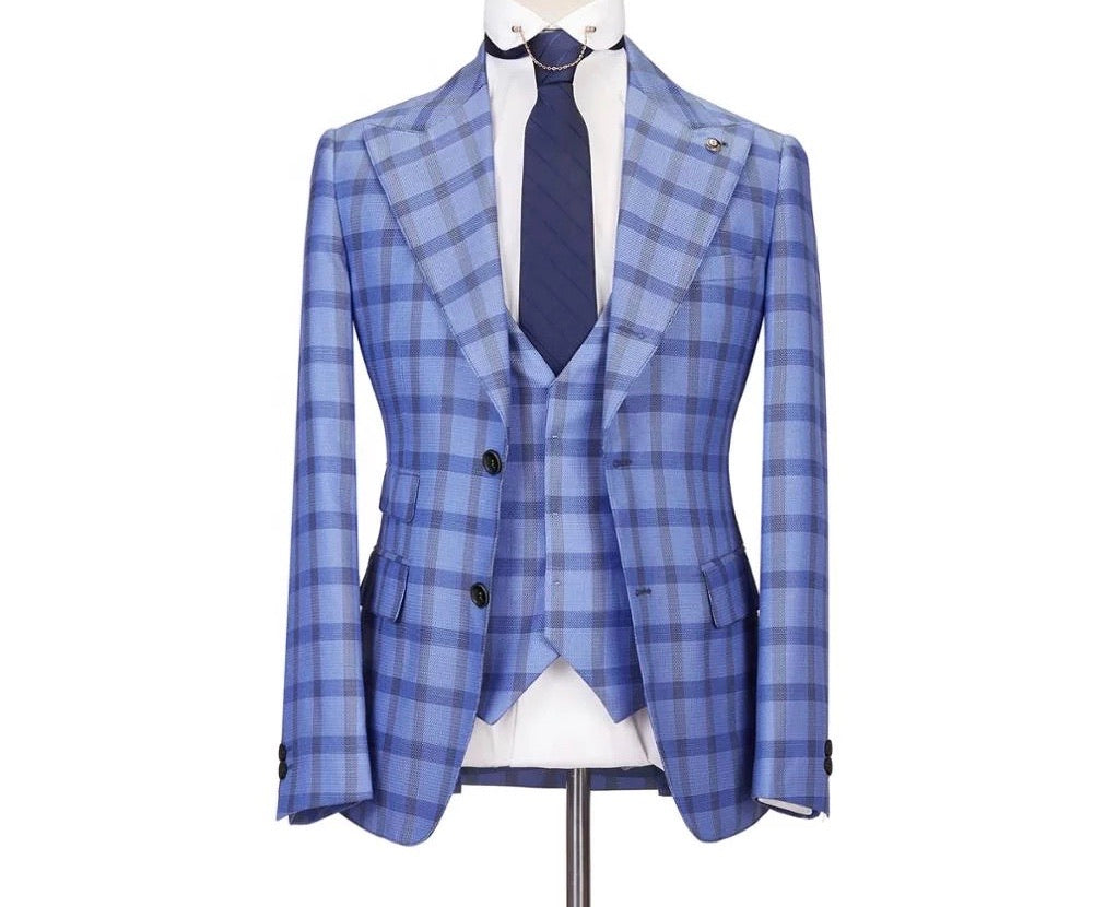 Men’s 2 Piece Slim Fit blue Suit